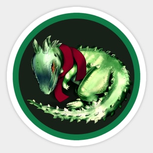 Curl up with the dinosaur Jakapil Sticker